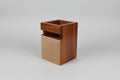 Wooden Cutlery Holder on a gray background 