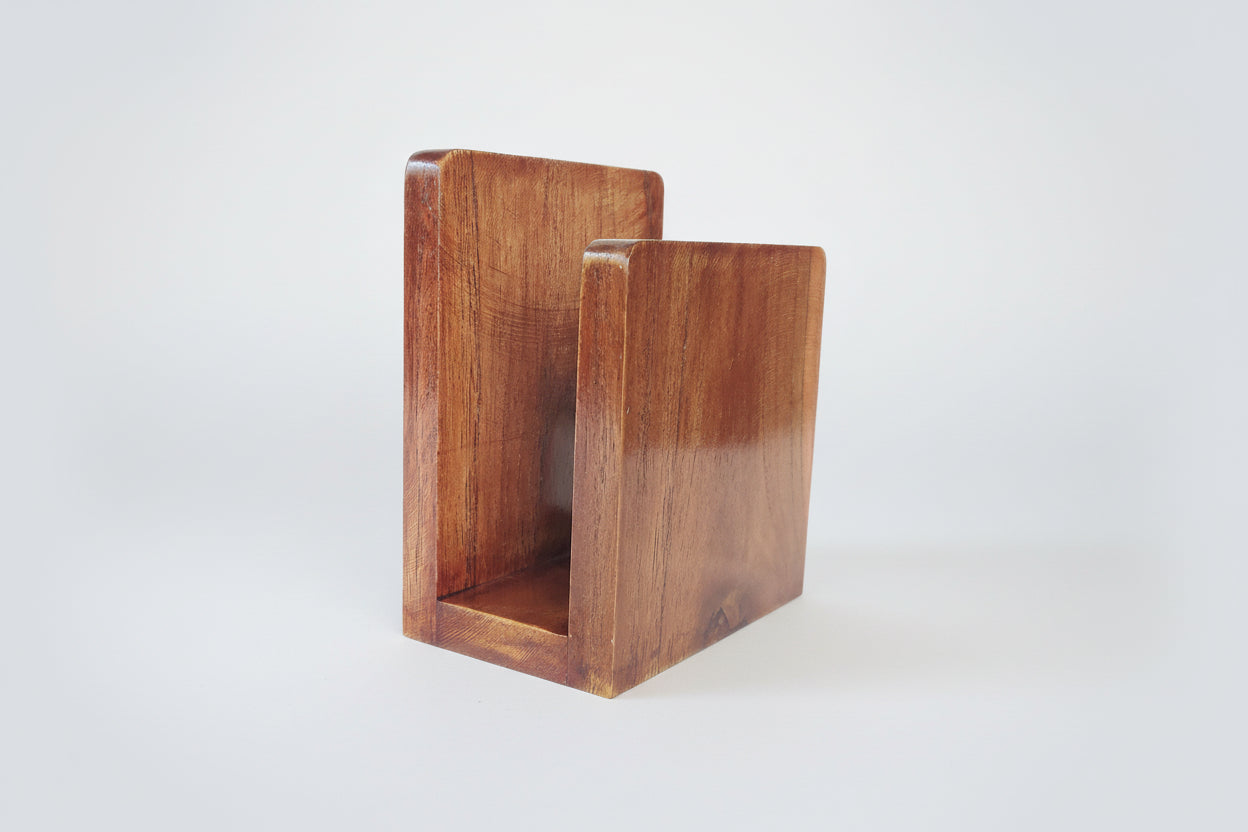 Handcrafted wooden napkin holder for dining table decor