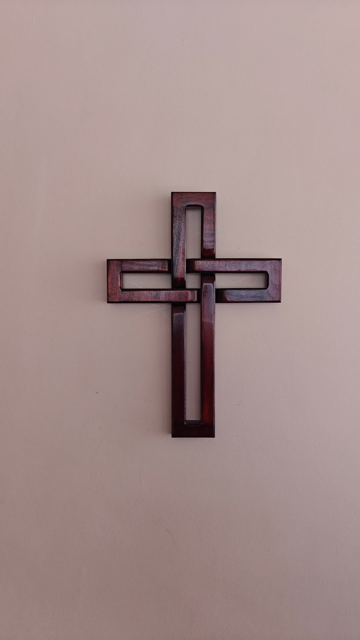 The Cathedral Cross | Australian hardwood handcrafted wall cross | Front view
