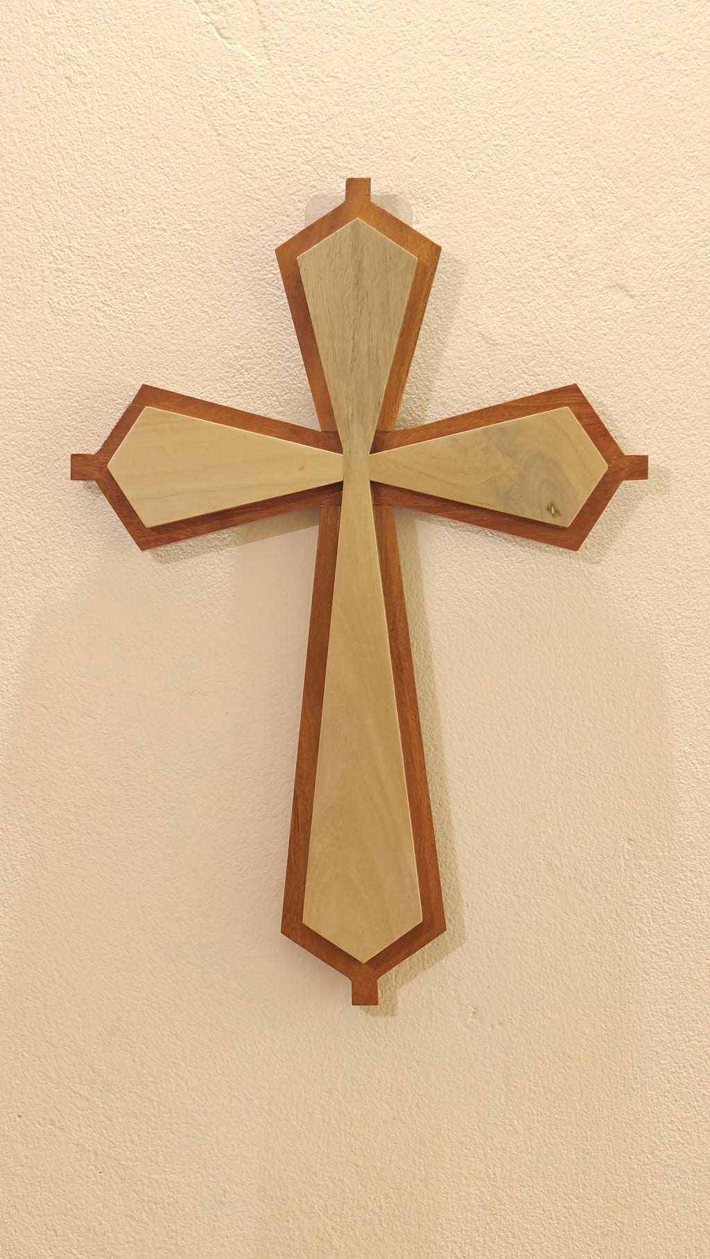 The Pointed Cross | Handcrafted Cedar &amp; Jack Wood
