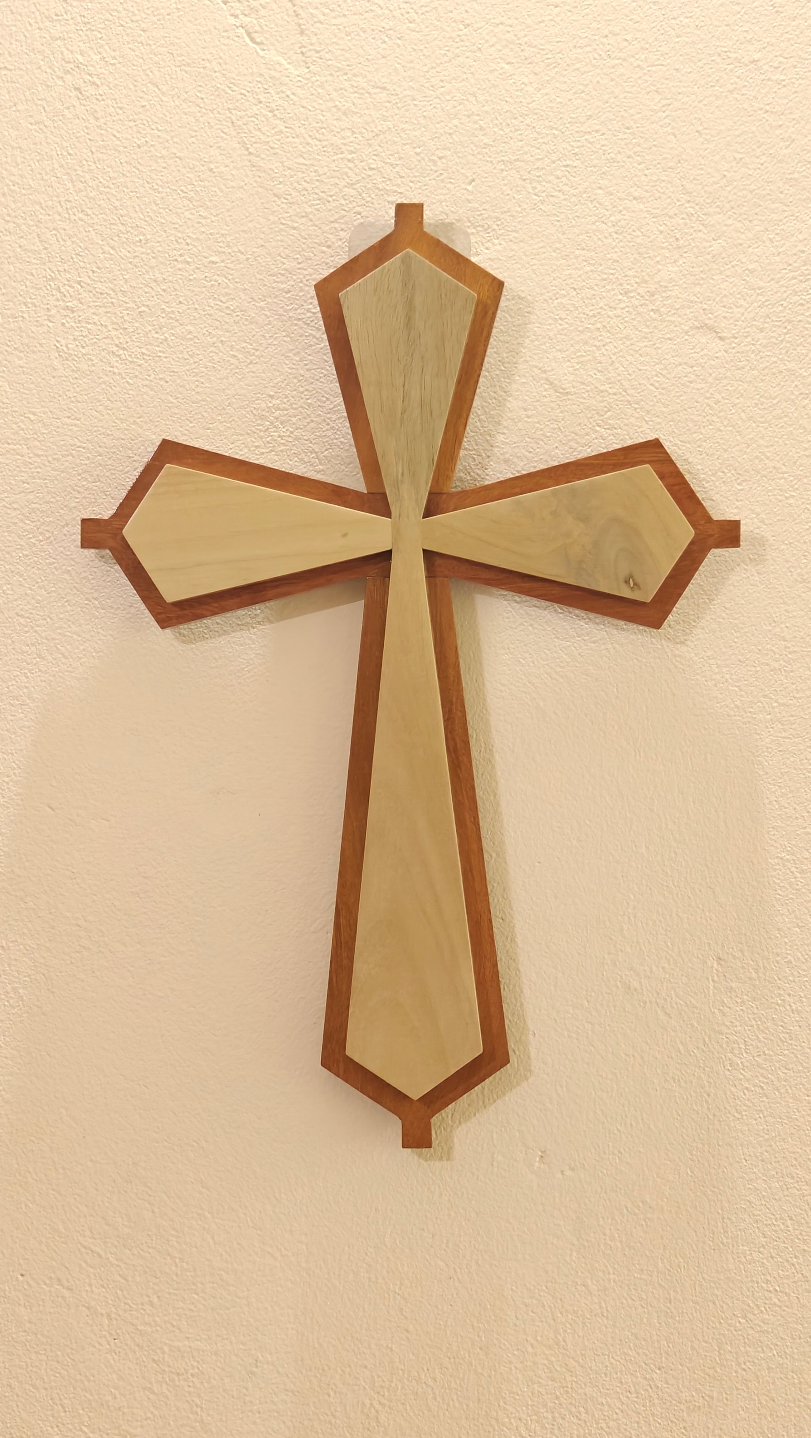 The Pointed Cross | Handcrafted Cedar &amp; Jack Wood
