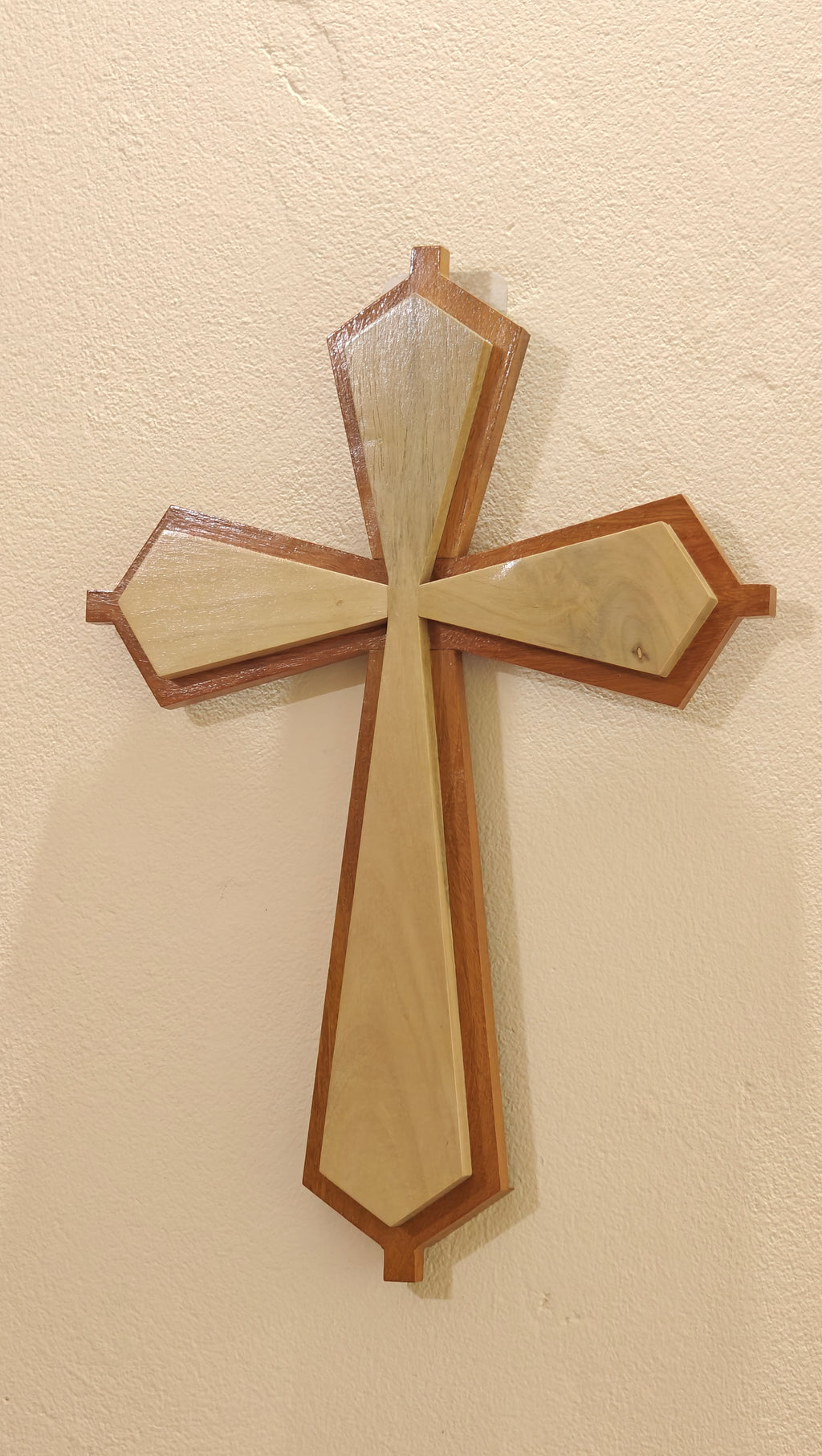 The Pointed Cross | Handcrafted Cedar &amp; Jack Wood