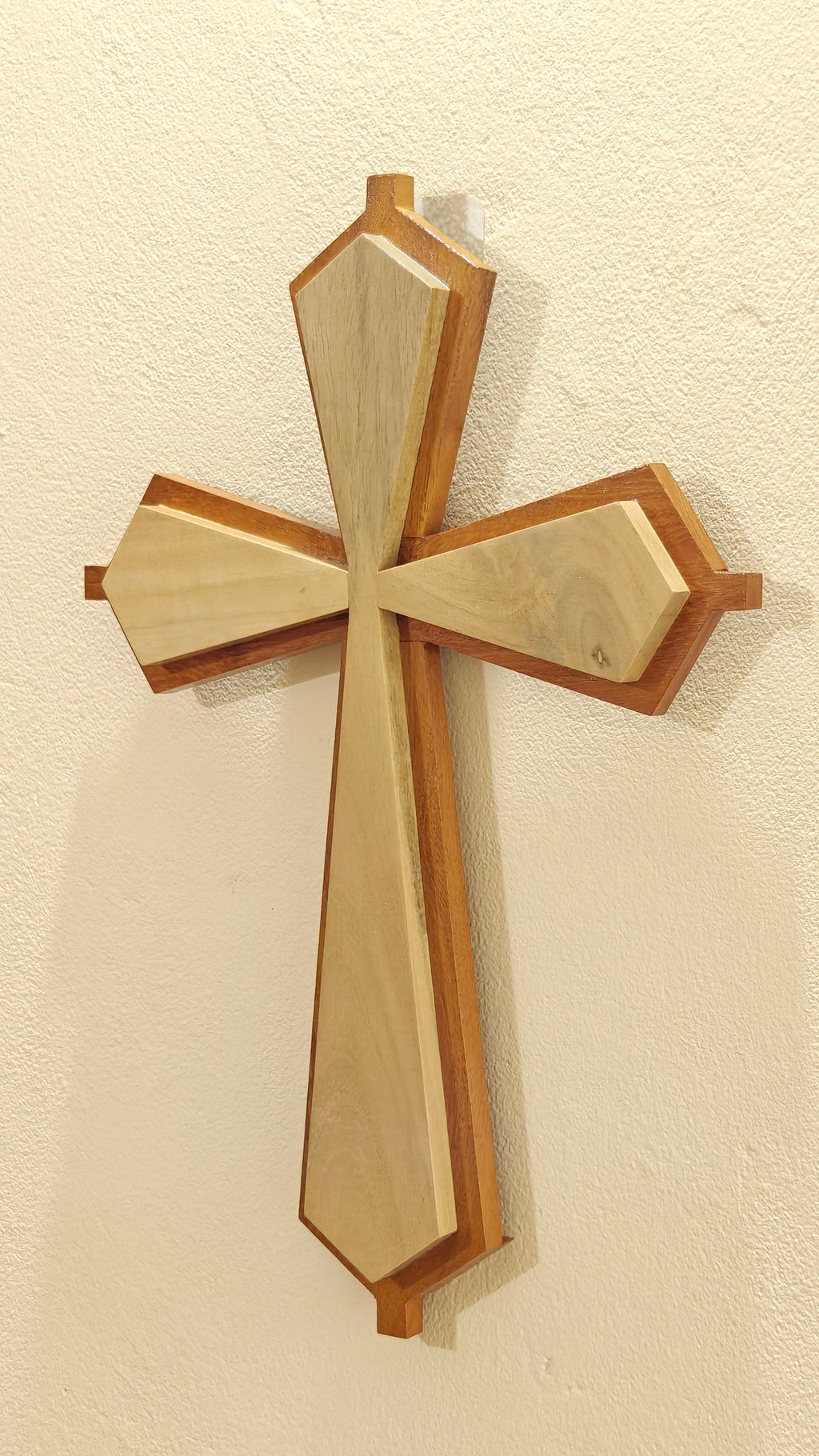 The Pointed Cross | Handcrafted Cedar &amp; Jack Wood