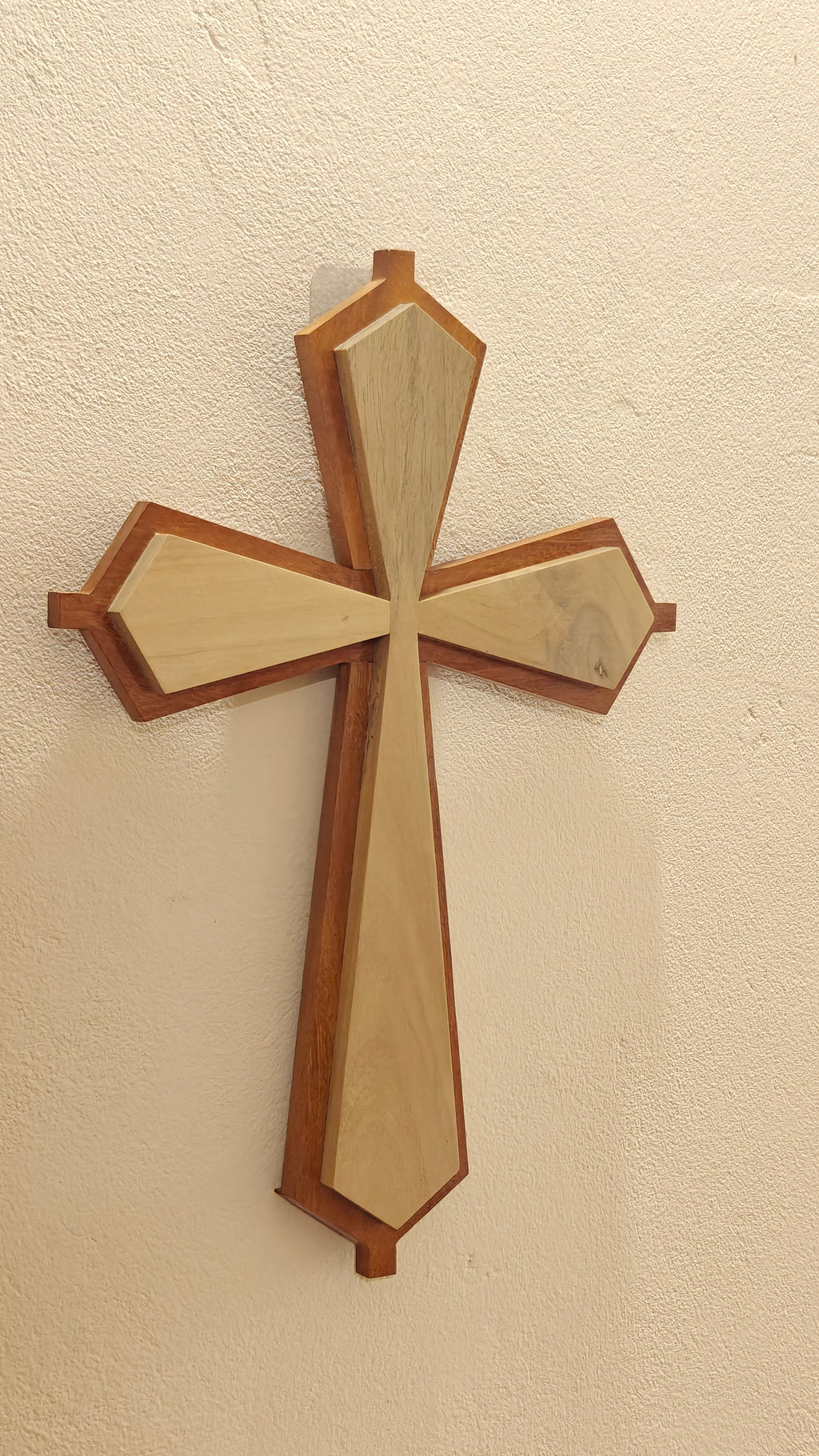 The Pointed Cross | Handcrafted Cedar &amp; Jack Wood