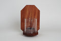 Handcrafted octagon wall-mounted wooden tea light candle holder for home décor.
