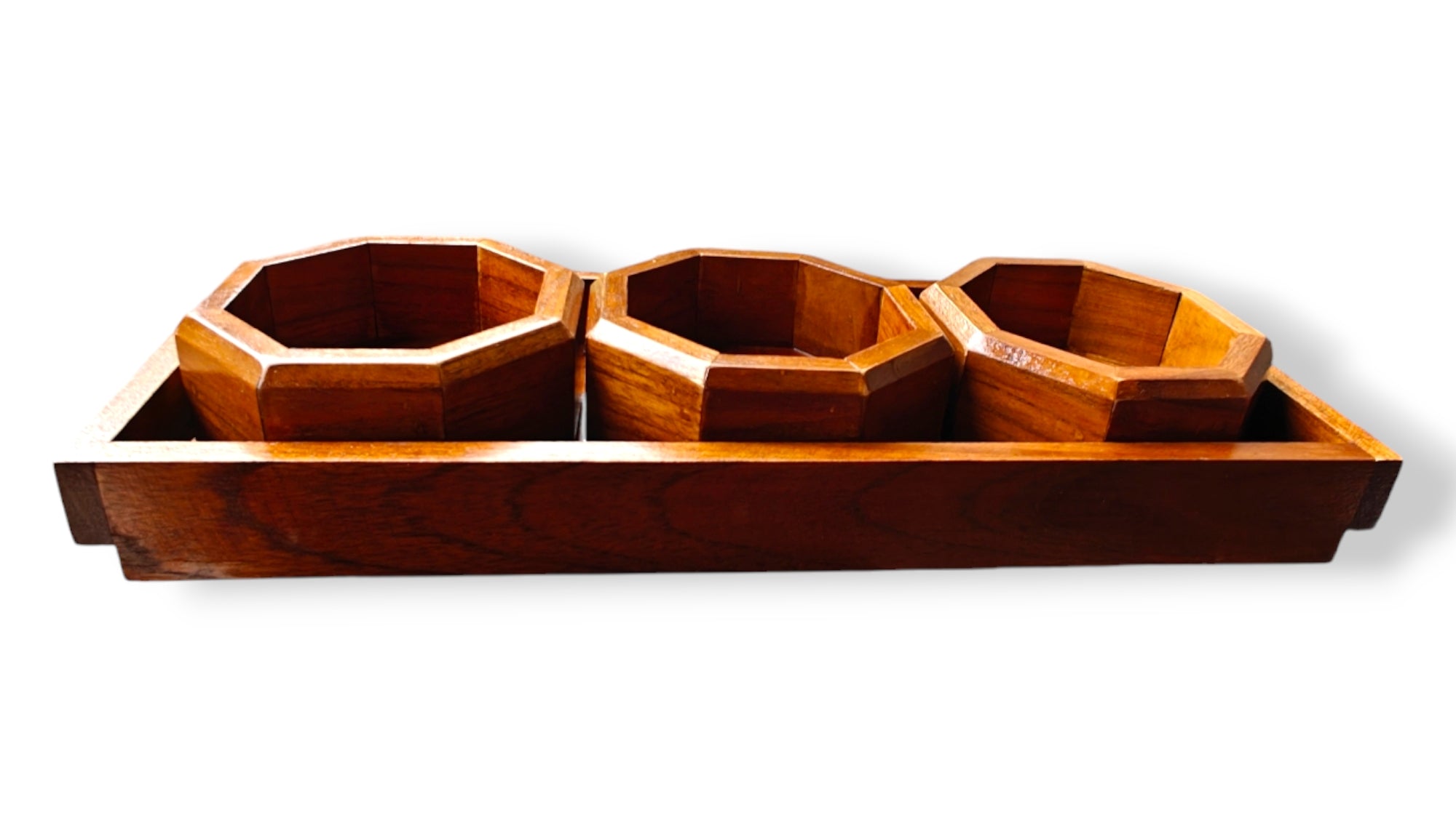 Condiment Serving Tray | Wooden Tray | Wooden Bowls | Home Decor Goa