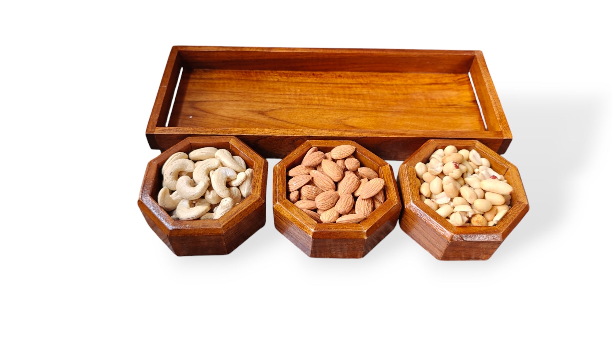 Condiment Serving Tray | Wooden Tray | Wooden Bowls | Home Decor Goa