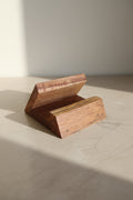 Wooden triangle phone stand minimal handcrafted design