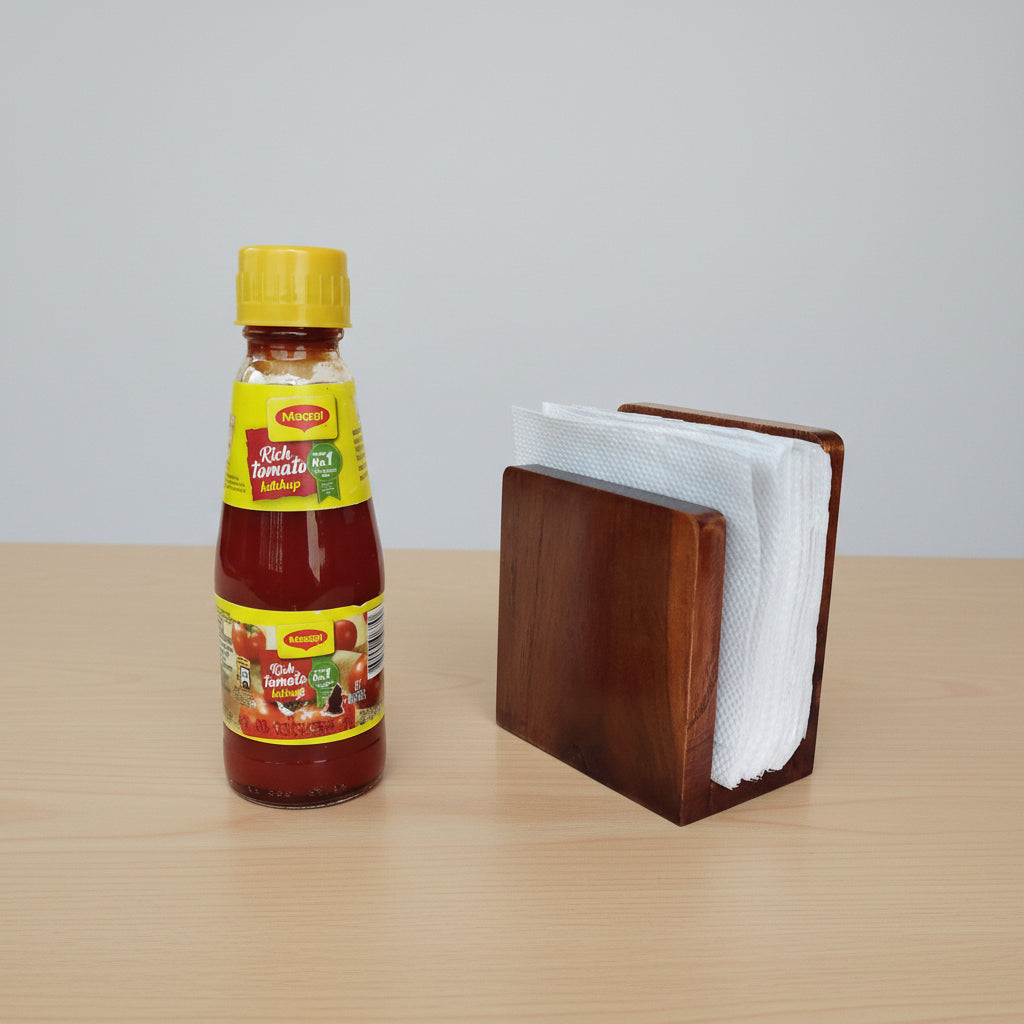 minimalist wooden dining table decor